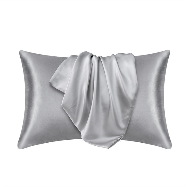Pillowcase 100% Silk  Pillow Cover Silky Satin Hair Beauty Pillow case Comfortable Pillow Case Home Decor wholesale Pillowcases & Shams DailyAlertDeals grey 51cmx66cm 