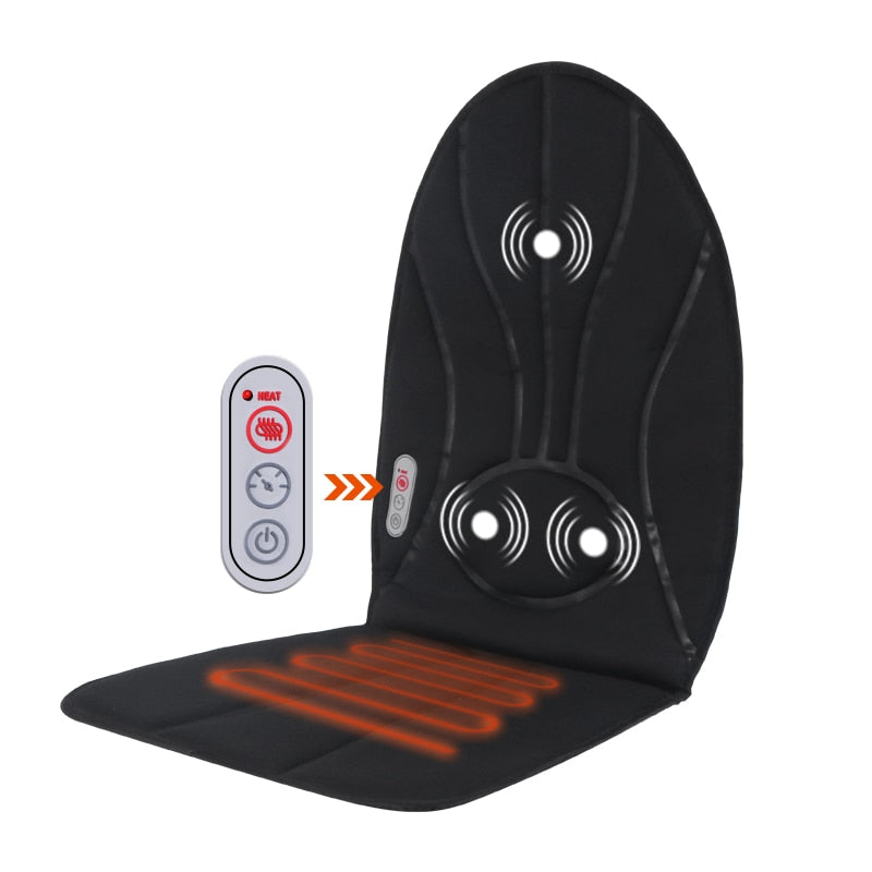 KLASVSA Electric Back Massager Massage Chair Cushion Heating Vibrator Car Home Office Lumbar Neck Mattress Pain Relief 0 DailyAlertDeals China UK Plug E