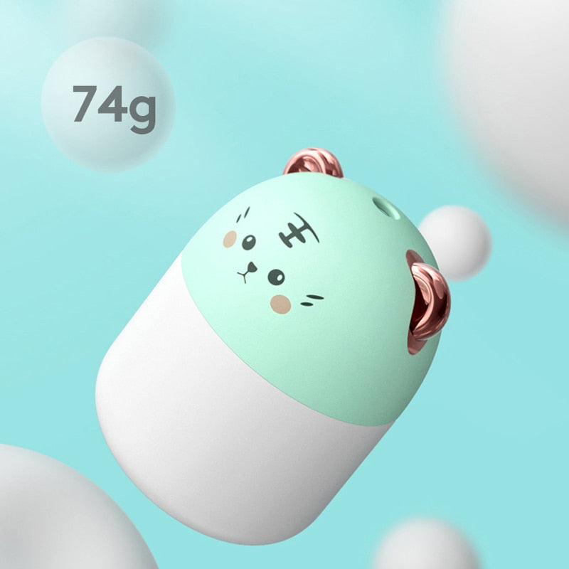 New Desktop Humidifier With Colorful Atmosphere Light 250ml Capacity Cold Mist Aroma Diffuser Home Bedroom Humidifier Purifies 0 DailyAlertDeals   
