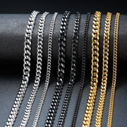 Vnox Cuban Chain Necklace for Men Women, Basic Punk Stainless Steel Curb Link Chain Chokers,Vintage Gold Tone Solid Metal Collar 0 DailyAlertDeals   