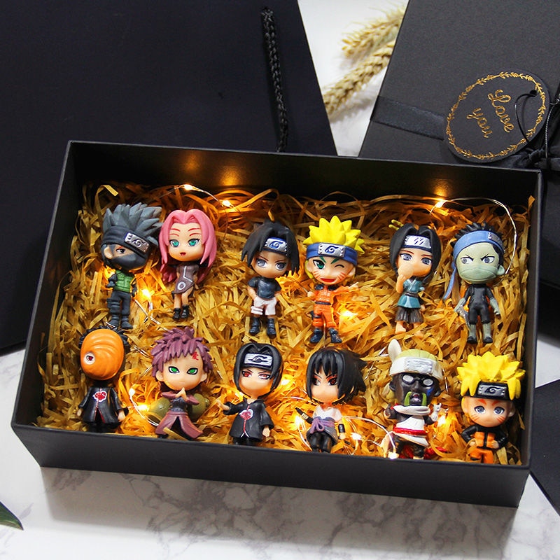 6 Pcs/Lot NARUTO Sasuke Gaara Uchiha Madara Figure 7-8cm 2 Style Personality Base Mini Figurines Action & Toy Figures DailyAlertDeals   