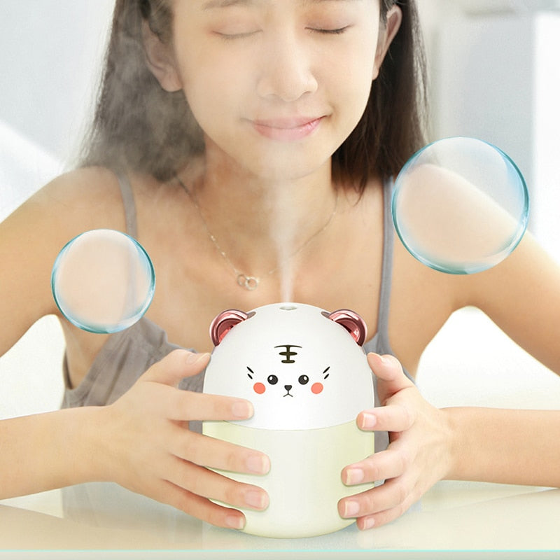 New Desktop Humidifier With Colorful Atmosphere Light 250ml Capacity Cold Mist Aroma Diffuser Home Bedroom Humidifier Purifies 0 DailyAlertDeals   