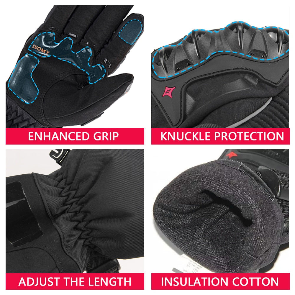 Motorcycle Gloves Windproof Waterproof Guantes Moto Men Motorbike Riding Gloves Touch Screen Moto Motocross Gloves Winter Motorbike Riding Gloves DailyAlertDeals   