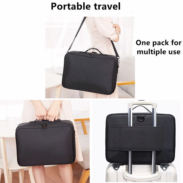 Portable Makeup Bag Nail Art Clapboard Makeup Case Toolbox Cosmetic Bags for Women Travel makeup bag DailyAlertDeals   