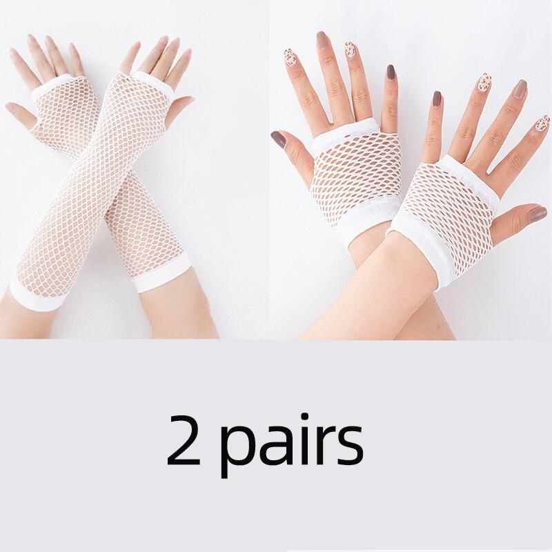 Stylish Long Black Fishnet Gloves Womens Fingerless Gloves Girls Dance Gothic Punk Rock Costume Fancy Gloves Fingerless Gloves DailyAlertDeals 2 pairs 6 One Size 