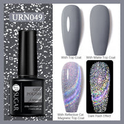 UR SUGAR Holographic Gel Reflective Cat Magnetic Nail Gel Polish Soak Off Laser Gel Glitter Varnish Manicure Nail Art Design Magnetic Nail Gel Polish DailyAlertDeals URN049  