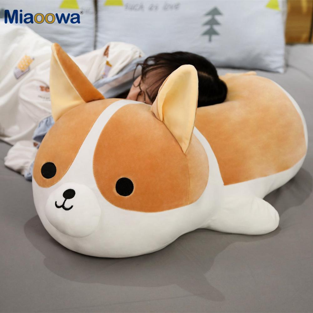 40-80cm Giant Size Cute Corgi Dog Plush Toys Stuffed Animal Puppy Dog Pillow Soft Lovely Doll Kawaii Christmas Gift for Kids soft plush toy DailyAlertDeals   