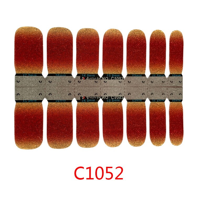 1sheet Korean Nail Polish Strips DIY Waterproof Nail Wraps Mixed Patterns Full Nail Patch Adhesive for Women Nail Art Stickers nail decal sticker DailyAlertDeals