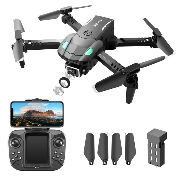 S128 Mini Drone 4K HD Camera Three-sided Obstacle Avoidance Air Pressure Fixed Height Professional Foldable Quadcopter Toys S128 Mini Drone 4K HD Camera DailyAlertDeals   