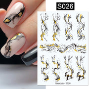 Harunouta Gold Leaf 3D Nail Stickers Spring Nail Design Adhesive Decals Trends Leaves Flowers Sliders for Nail Art Decoration 0 DailyAlertDeals S026  