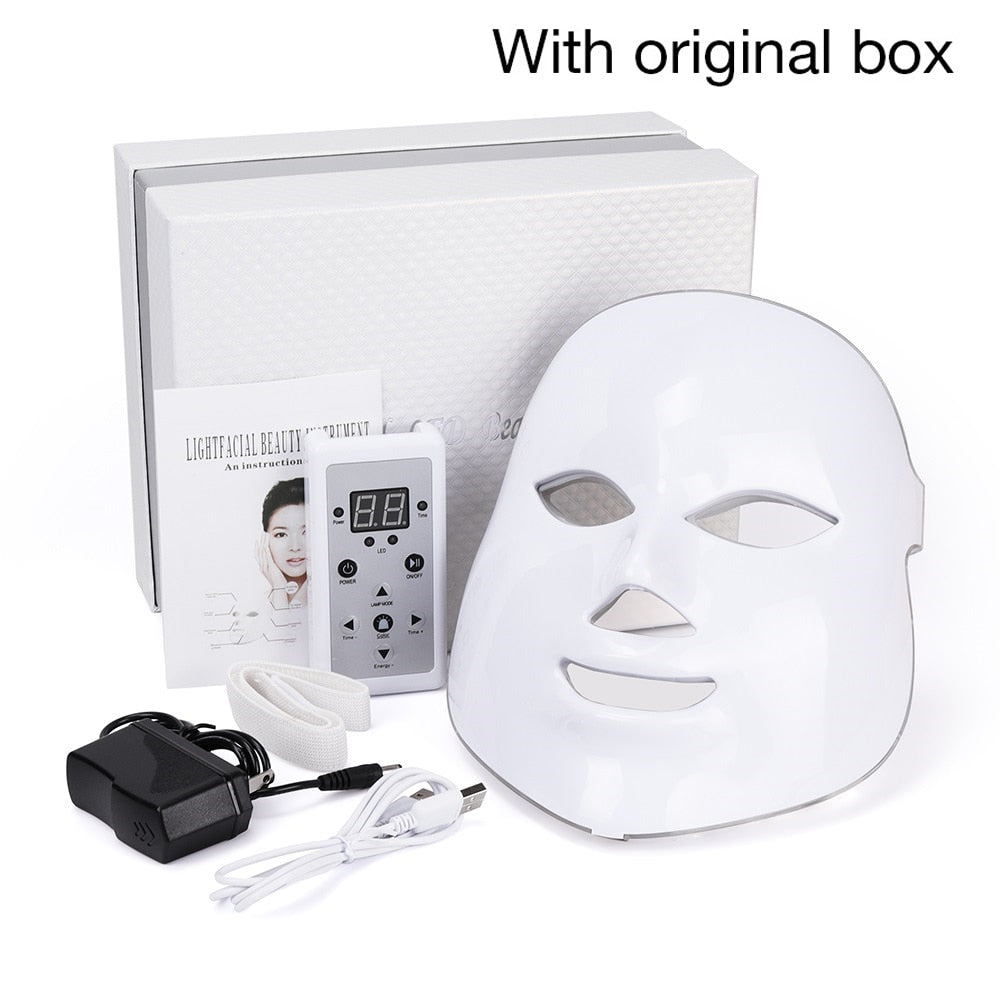 VIP Facial LED Mask with Neck LED Light Therapy Face Beauty Mask Skin Tightening Photon Rejuvenation Whitening Facial Massager 0 DailyAlertDeals No Neck with Box Australia 