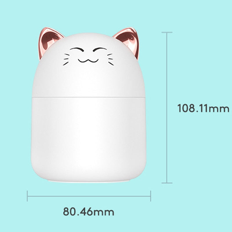 New Desktop Humidifier With Colorful Atmosphere Light 250ml Capacity Cold Mist Aroma Diffuser Home Bedroom Humidifier Purifies 0 DailyAlertDeals   