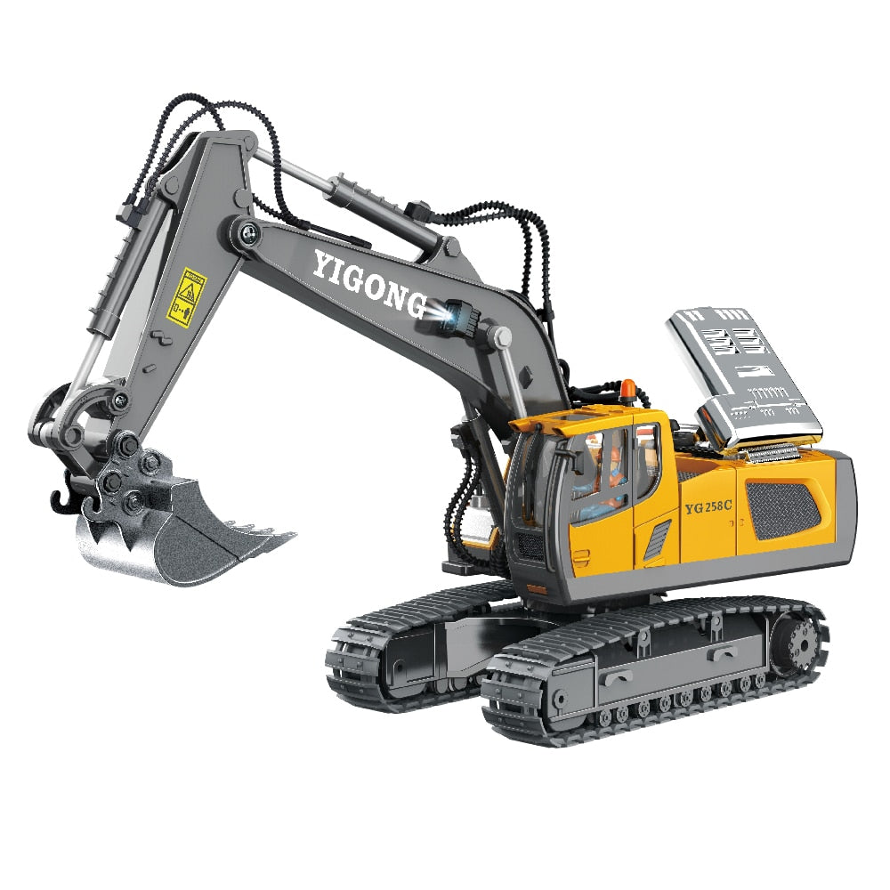 2.4G High Tech 11 Channels RC Excavator Dump Trucks Bulldozer Alloy Plastic Engineering Vehicle Electronic Toys For Boy Gifts RC Excavator Dump Trucks Bulldozer toy for children DailyAlertDeals   