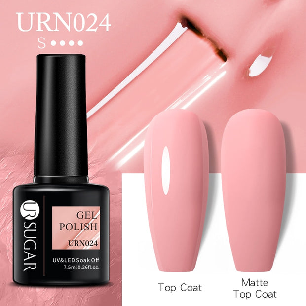 UR SUGAR 7.5ml Dark Purple Gel Nail Polish Soak Off UV LED Semi Permanent Gel Varnishes Manicure Nails Art Matte Top Coat Needed nail polish DailyAlertDeals URN024  