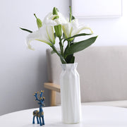 Nordic Style Flower Vase Living Room Decoration Ornaments Modern Origami Plastic Vases Pot for Flower Arrangements Home Decor ornaments DailyAlertDeals B-White  