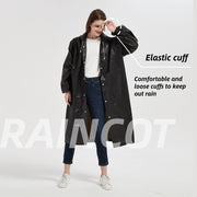 1PCS High Quality EVA Unisex Raincoat Thickened Waterproof Rain Coat Women Men Black Camping Waterproof Rainwear Suit Rain Suits DailyAlertDeals   