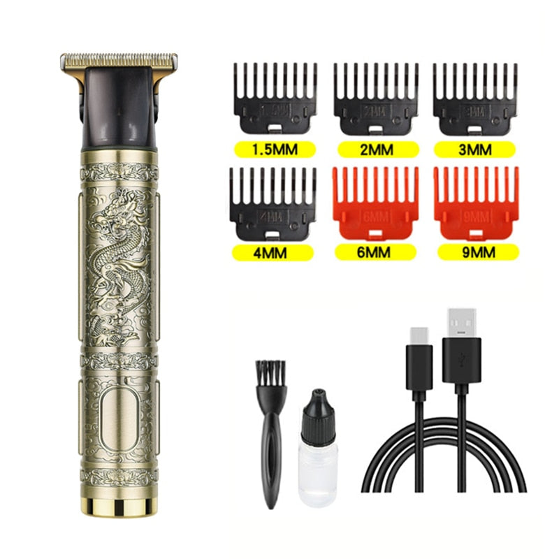 Hair Clipper Electric Clippers New Electric Men Retro T9 Style Buddha Head Carving Oil Head Scissors 18650 Battery Trimmer 0 DailyAlertDeals Metal3.0 dragon  