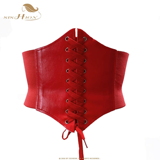 Women's Underbust Corsets Tops Body Shapewear Girdles Bustiers Waist Cincher Corset Waist Trainer for Women Shapewear DailyAlertDeals Red waist 62-80cm 