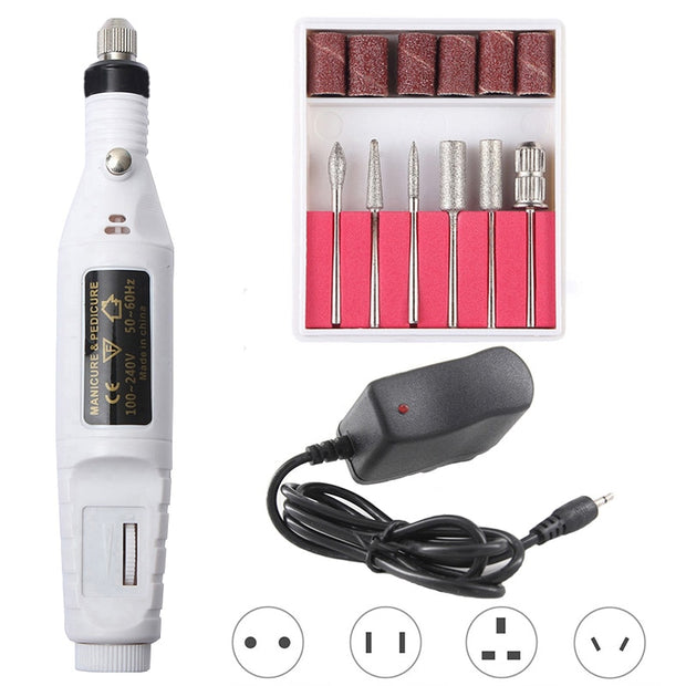 Professional Electric Nail Drill Machine Pedicure Manicure Drill Set Milling Cutters Set Nail File 20000RPM Polishing Equipment 0 DailyAlertDeals China 20000 white 