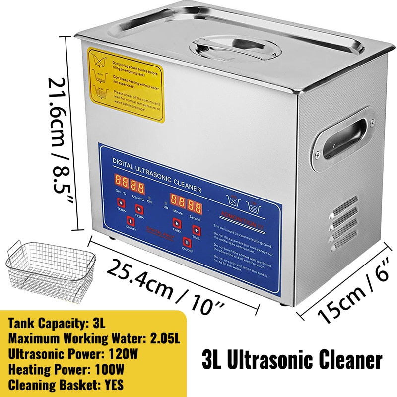 VEVOR 1.3L 2L 3L 6L 10L 15L 22L 30L Ultrasonic Cleaner Lave-Dishes Portable Washing Machine Diswasher Ultrasound Home Appliances Ultrasonic Dishwasher dish Cleaner DailyAlertDeals 3L Australia 