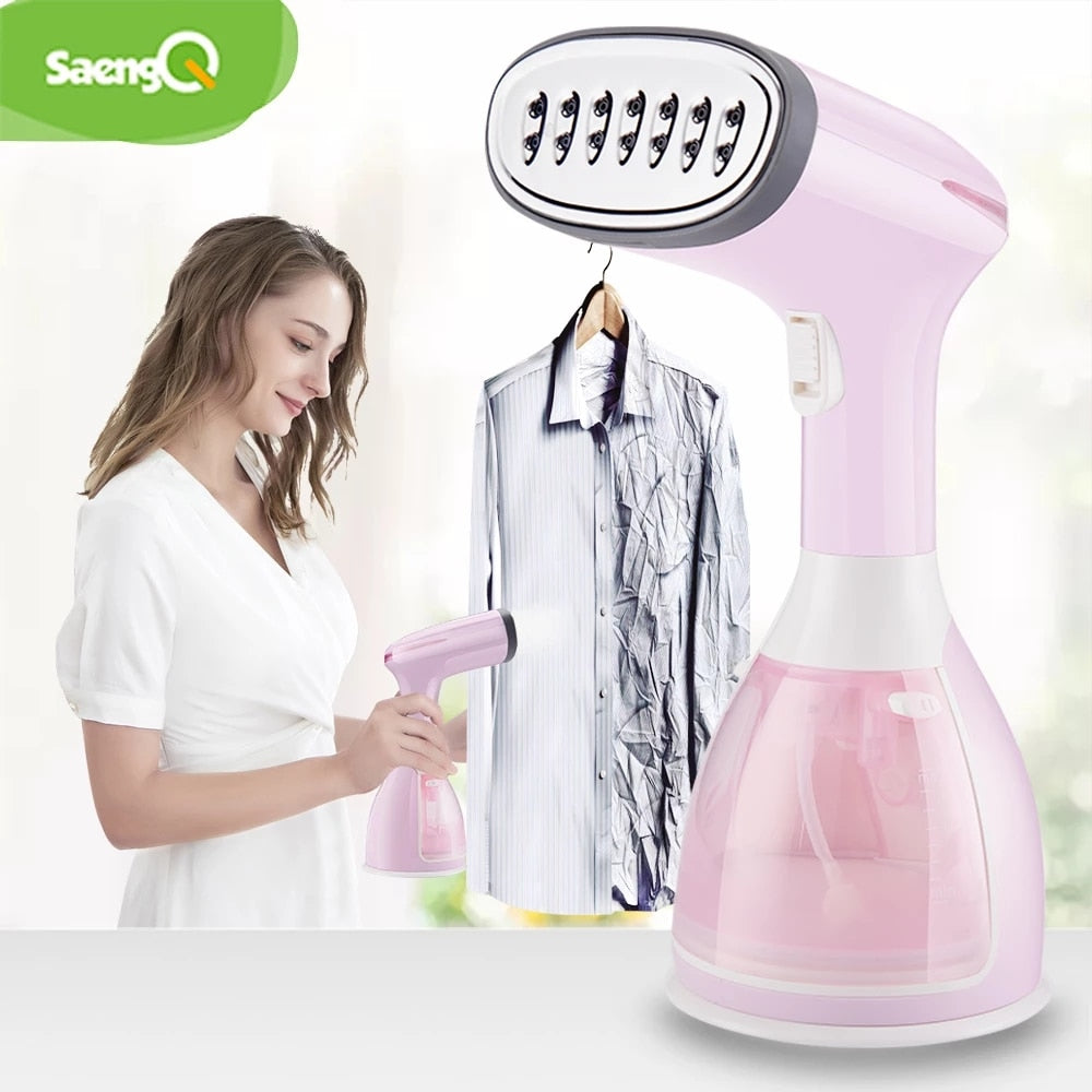 saengQ Handheld Garment Steamer 1500W Household Fabric Steam Iron 280ml Mini Portable Vertical Fast-Heat For Clothes Ironing Garment Steamers DailyAlertDeals   