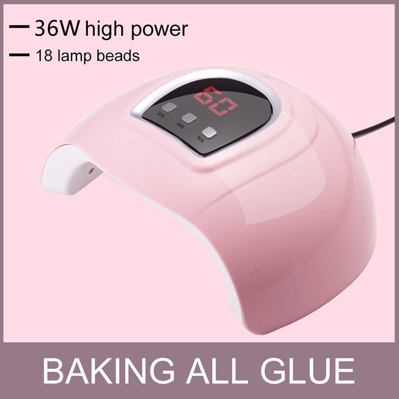 Nail Dryer LED Nail Lamp UV Lamp for Curing All Gel Nail Polish With Motion Sensing Manicure Pedicure Salon Tool Manicure Care Tool DailyAlertDeals   