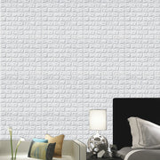 10pcs 3D Wall Sticker Imitation Brick Bedroom Decoration Waterproof Self Adhesive Wallpaper For Living Room Kitchen TV Backdrop 0 DailyAlertDeals white China 