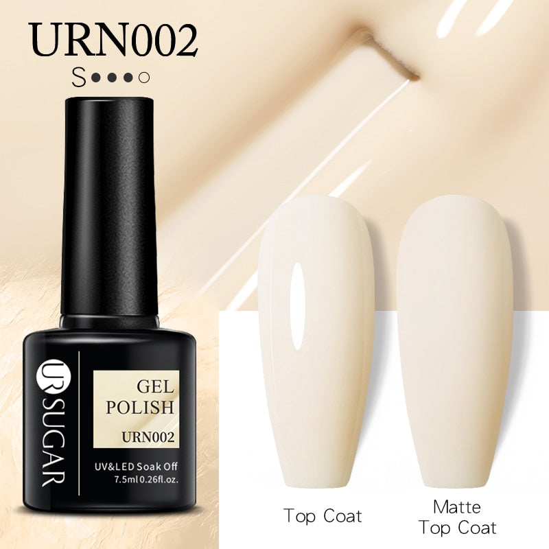 UR SUGAR 7.5ml Dark Purple Gel Nail Polish Soak Off UV LED Semi Permanent Gel Varnishes Manicure Nails Art Matte Top Coat Needed nail polish DailyAlertDeals URN002  