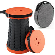 Portable Telescopic Folding Stool Outdoor Camping Retractable Stools for Travel Hiking Beach Chair Foldable Fishing Stool Chairs Folding Chairs & Stools DailyAlertDeals China Orange with Bag 
