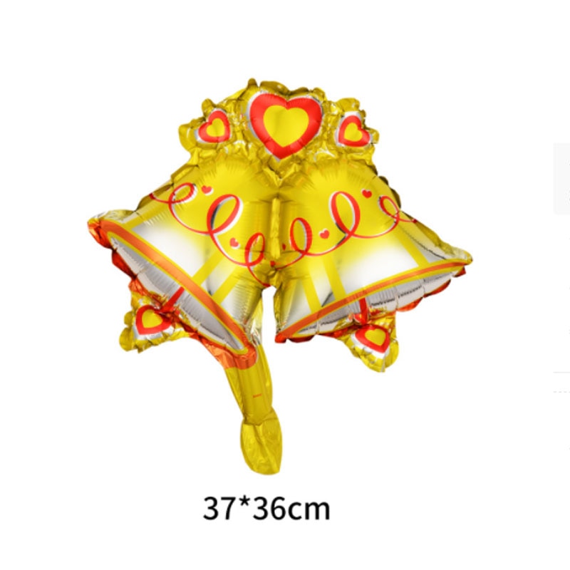 1pc Jumbo Gingerbread Man Foil Balloons Christmas Balloon Xmas Helium Foil Balloon Christmas Party Supplies New Year Decoration Balloons DailyAlertDeals mini bell As pitures show 
