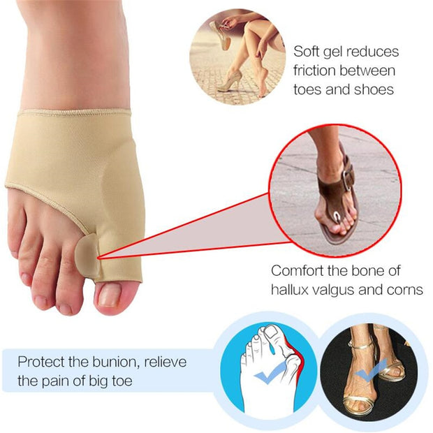 1Pair Toe Separator Hallux Valgus Bunion Corrector Hammer Toe Straightener Foot Pain Relief Orthopedic Pedicure Tools Foot Care 0 DailyAlertDeals   
