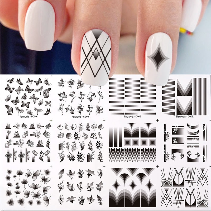 12 Designs Nail Stickers Set Mixed Floral Geometric Nail Art Water Transfer Decals Sliders Flower Leaves Manicures Decoration 0 DailyAlertDeals
