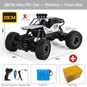 ZWN 1:12 / 1:16 4WD RC Car With Led Lights 2.4G Radio Remote Control Cars Buggy Off-Road Control Trucks Boys Toys for Children RC Car for fun DailyAlertDeals 28CM Silver 1B Alloy China 