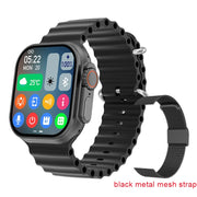 2023 New Smart Watch Body Temperature Ultra Series 8 NFC Smartwatch Wireless Charging Bluetooth Call Men Women Watch for Apple Smart watch DailyAlertDeals black mesh  