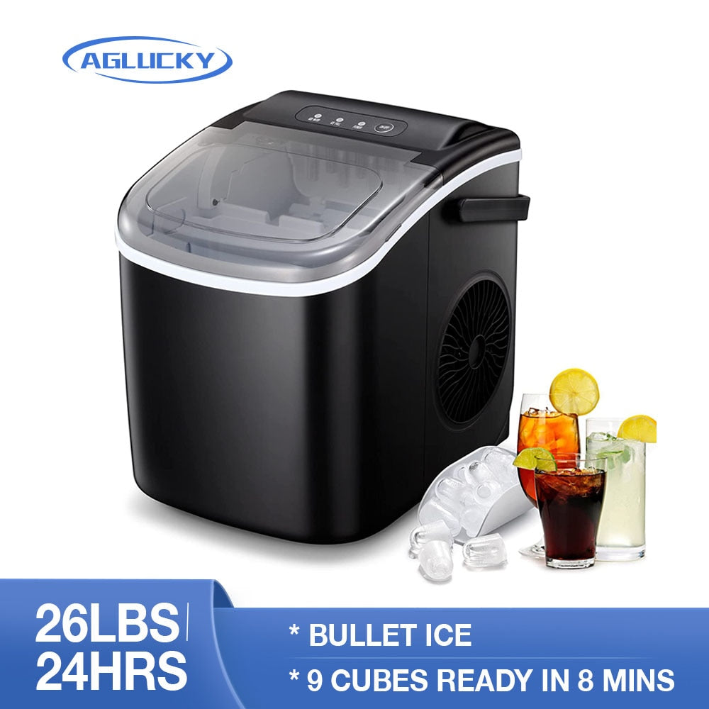 Countertop Bullet Ice Maker Machine for Home 26 Lbs Automatic Ice Cube Maker Machine for Kitchen Office Bar Party Ice Maker machine for home DailyAlertDeals   