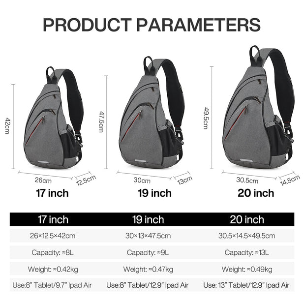 Mixi Men One Shoulder Backpack Women Sling Bag Crossbody USB Boys Cycling Sports Travel Versatile Fashion Bag Student School 0 DailyAlertDeals   