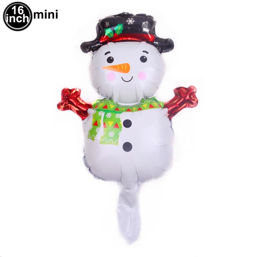 1pc Jumbo Gingerbread Man Foil Balloons Christmas Balloon Xmas Helium Foil Balloon Christmas Party Supplies New Year Decoration Balloons DailyAlertDeals mini snowman2 As pitures show 
