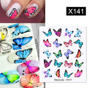 Nail Blue Butterfly Stickers Flowers Leaves Self Adhesive Decals 3D Transfer Sliders Wraps Manicure Foils DIY Decorations Tips 0 DailyAlertDeals X141  