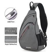 Mixi Men One Shoulder Backpack Women Sling Bag Crossbody USB Boys Cycling Sports Travel Versatile Fashion Bag Student School 0 DailyAlertDeals   