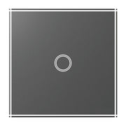 MiniTiger EU Touch Switch LED Crystal Glass Panel Wall Lamp Light Switch 1/2/3 Gang AC100-240V LED Sensor Switches Interruttore LED Touch Switch DailyAlertDeals Grey Touch 1-Gang EU Standard 