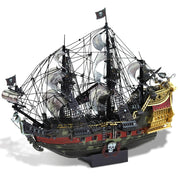 3D Metal Puzzle The Queen Anne Revenge Jigsaw Pirate Ship DIY Model Building Kits Toys for Teens Brain Teaser Pirate ship model Decor DailyAlertDeals   