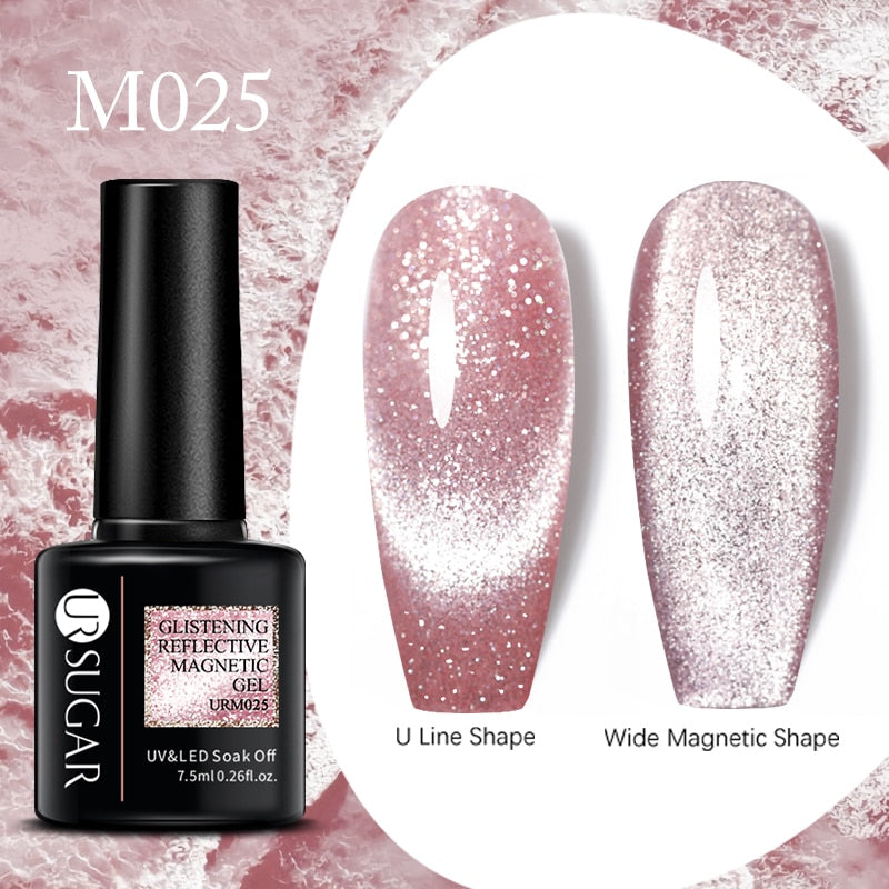 UR SUGAR Sparkling Gel Nail Polish Reflective Glitter Nail Gel Semi Permanent Nail Art Varnish For Manicures Need Base Top Coat 0 DailyAlertDeals Reflective Cat25  