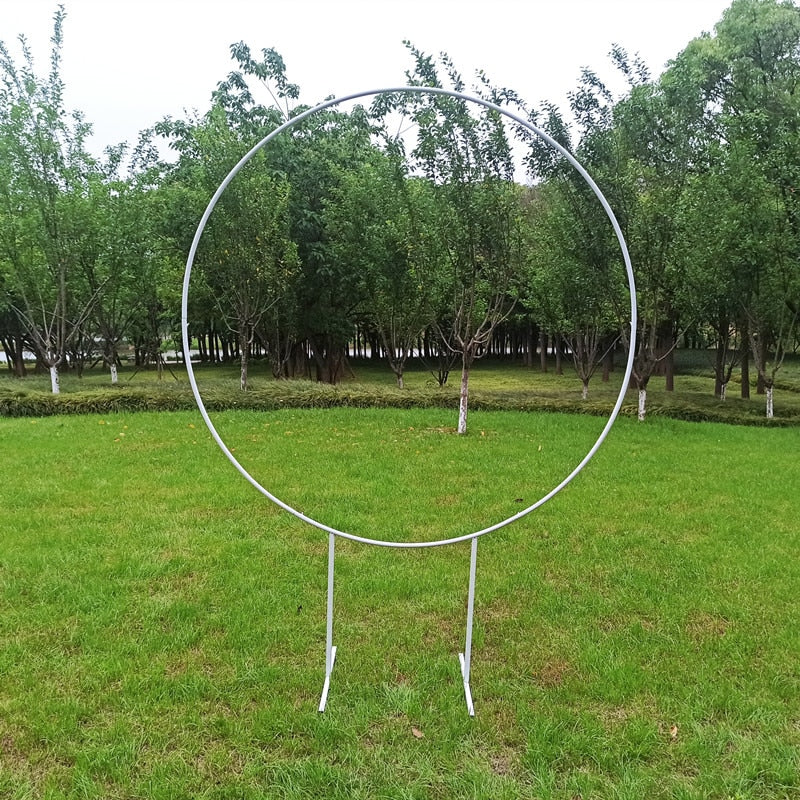 circle Wedding Arch Background Wrought Iron Shelf Decorative Props DIY Round Party Background Shelf Flower with Frame  DailyAlertDeals Diameter 1 meter WC United States