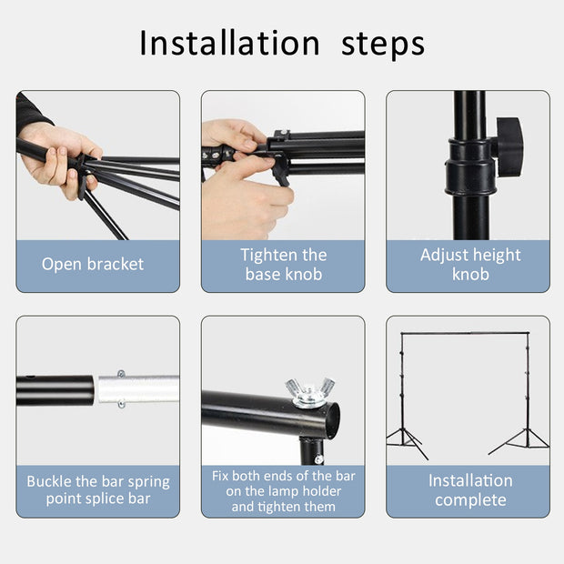 Photography Studio Backdrop Stand Photo Video Studio Background Stand Backdrop Support System Kit Scenery Shelf Frame Light Kit Background Stand DailyAlertDeals   