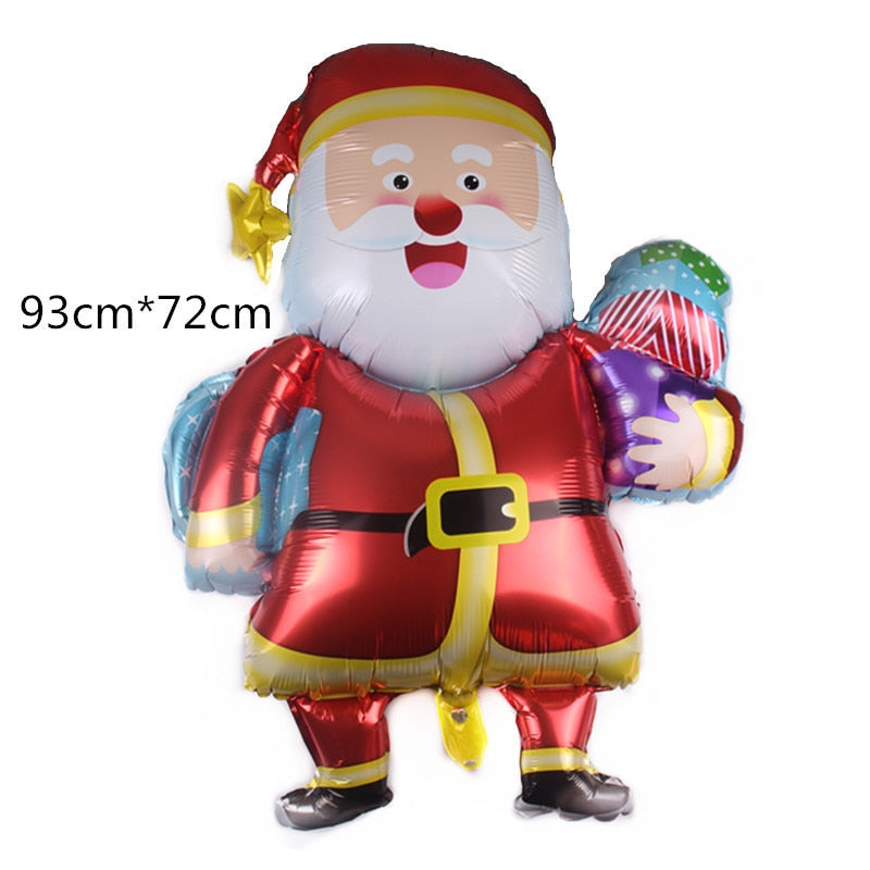 1pc Jumbo Gingerbread Man Foil Balloons Christmas Balloon Xmas Helium Foil Balloon Christmas Party Supplies New Year Decoration Balloons DailyAlertDeals Gift Santa As pitures show 