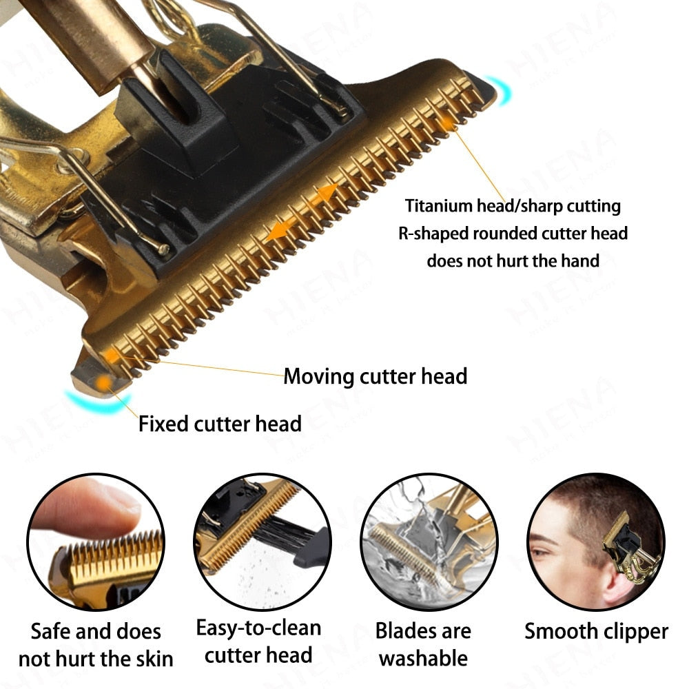 Electric Hair Clippers with Adjustable Light, Oil Head, Carving Mark, and Razor from Factory Hair Clippers & Trimmers DailyAlertDeals   