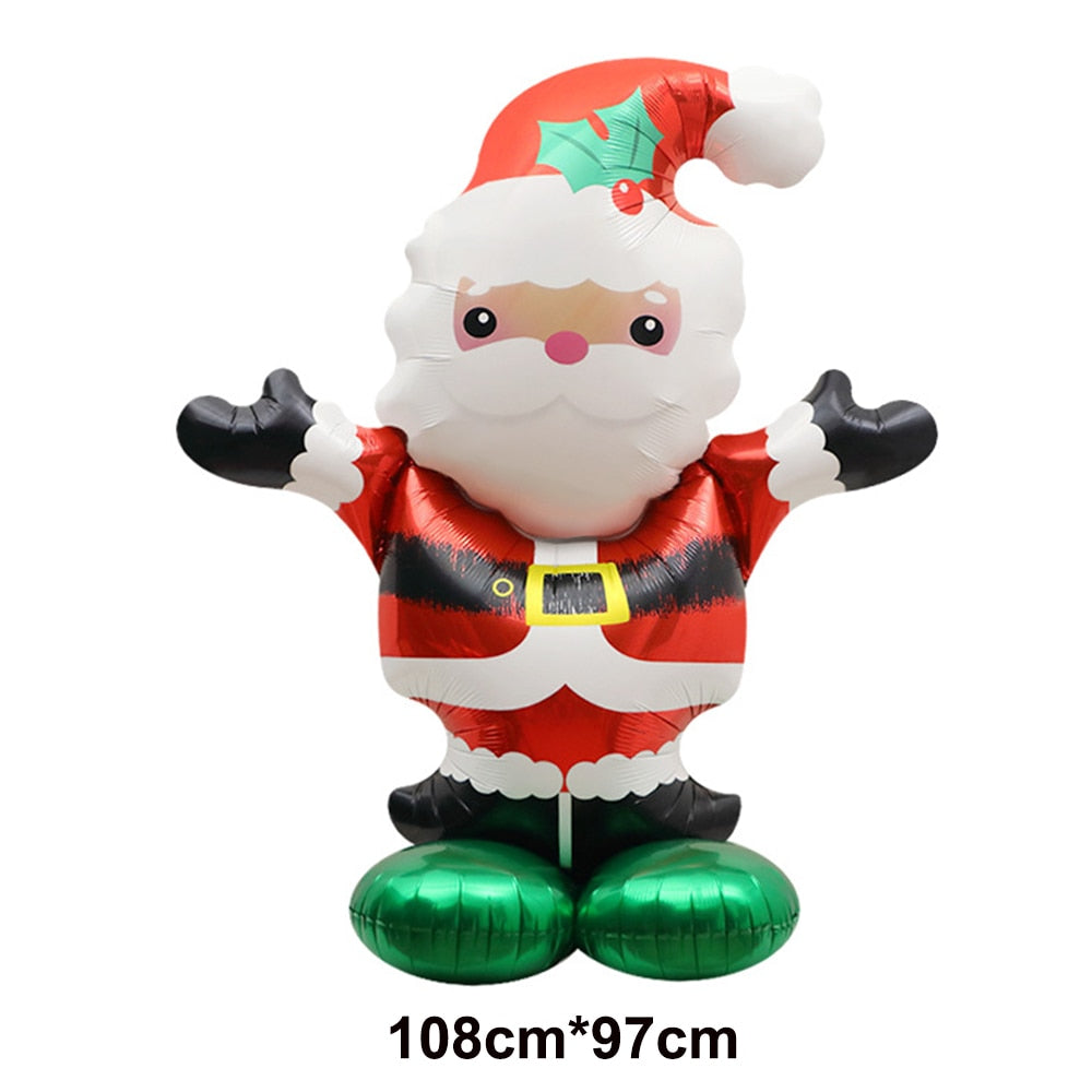 1pc Jumbo Gingerbread Man Foil Balloons Christmas Balloon Xmas Helium Foil Balloon Christmas Party Supplies New Year Decoration 0 DailyAlertDeals iridescent As pitures show 