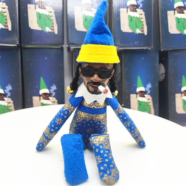 Snoop on A Stoop Christmas Elf Doll on the shelf Home Decoration New Year Christmas Gift Toy Christmas elf doll DailyAlertDeals Blue United States 