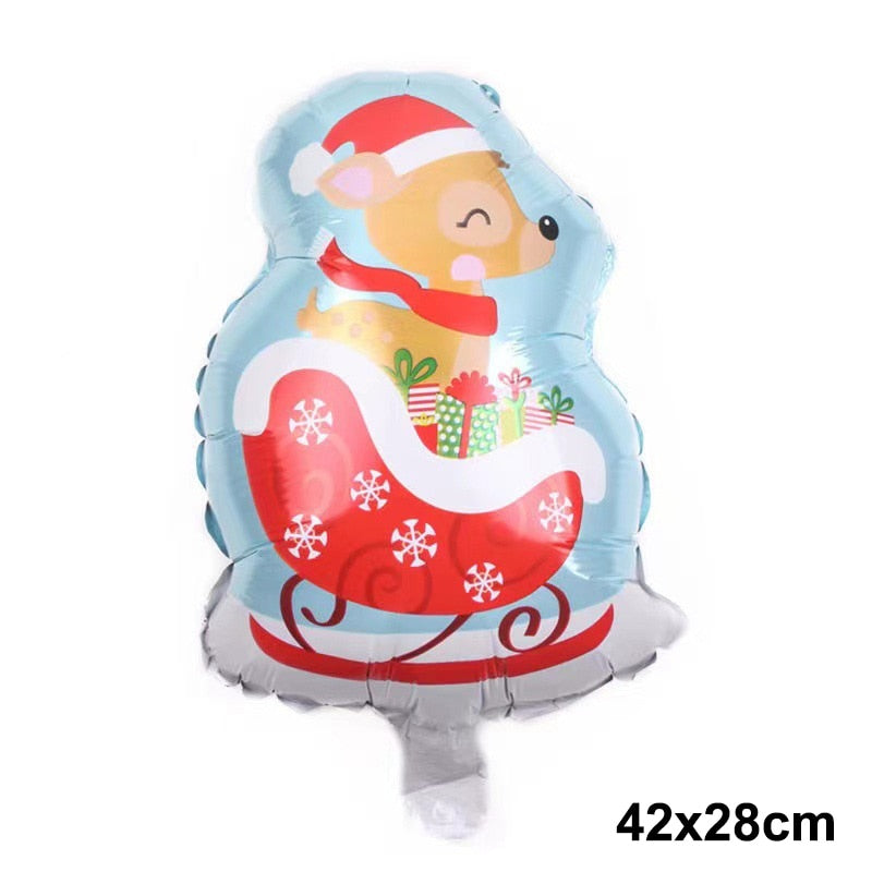 1pc Jumbo Gingerbread Man Foil Balloons Christmas Balloon Xmas Helium Foil Balloon Christmas Party Supplies New Year Decoration Balloons DailyAlertDeals mini reindeer As pitures show 