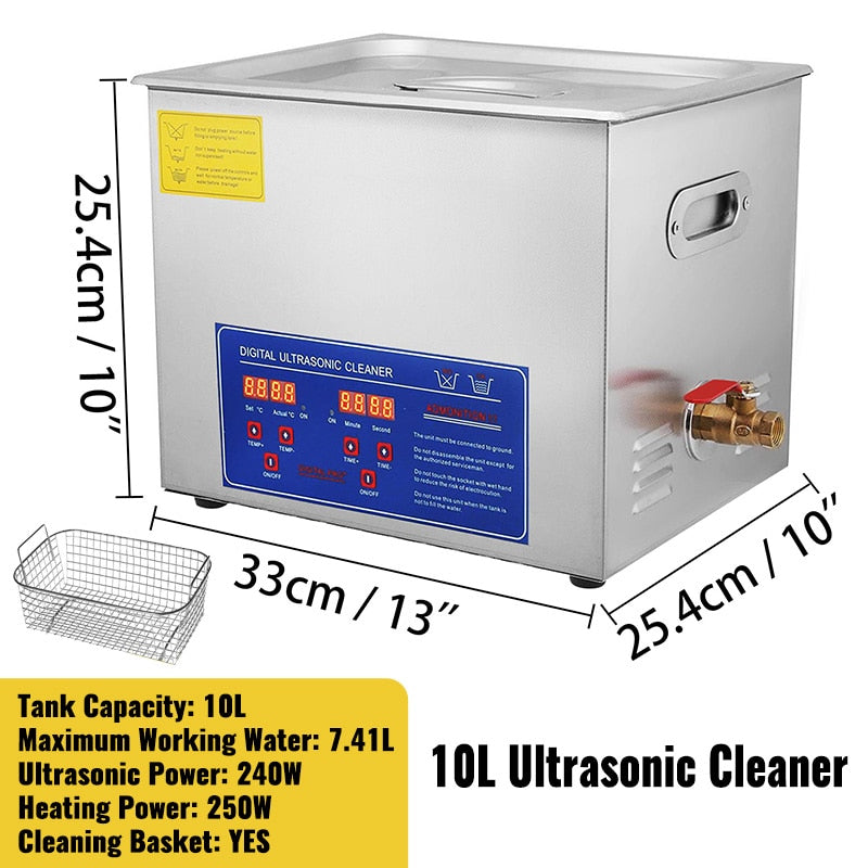 VEVOR 1.3L 2L 3L 6L 10L 15L 22L 30L Ultrasonic Cleaner Lave-Dishes Portable Washing Machine Diswasher Ultrasound Home Appliances Ultrasonic Dishwasher dish Cleaner DailyAlertDeals 10L Australia 